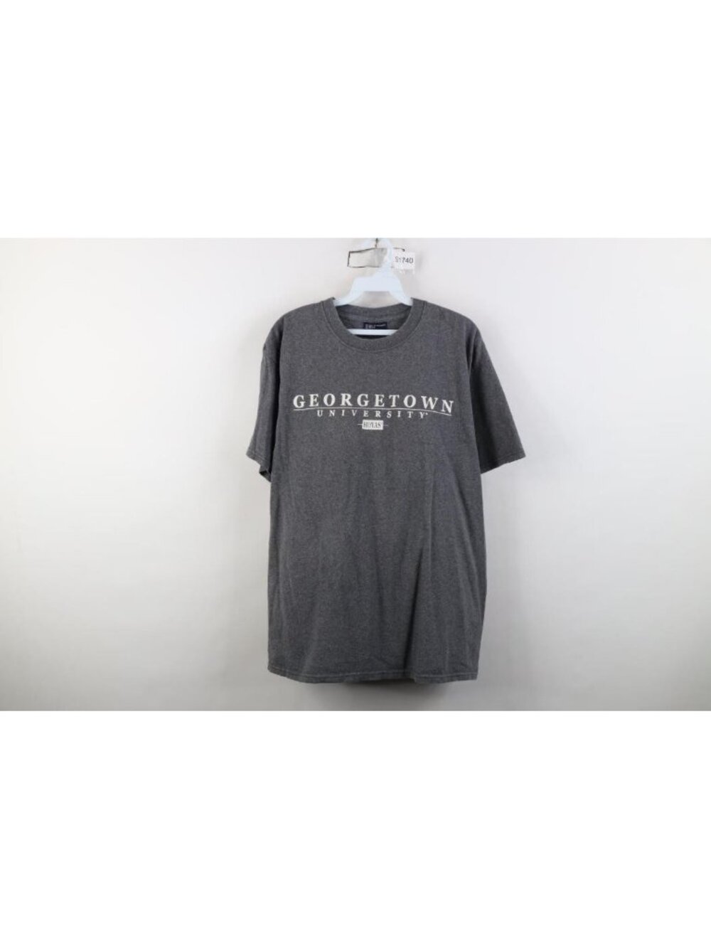 Vintage 90s Y2K Mens Large Spell Out Georgetown University Short Sleeve T-Shirt